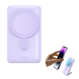 „Baseus Magnetic Bracket“ indukcinis maitinimo blokas su MagSafe 10000mAh 20W violetiniu + USB-C laidu