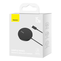 Baseus Simple Mini3 indukcinis įkroviklis MagSafe 15W juodas