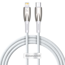 Baseus CADH000002 Lightning – USB-C PD laidas 20W 480Mb/ s 1m – baltas