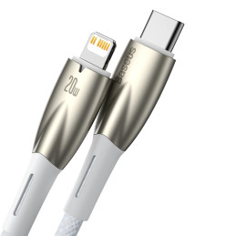 Baseus CADH000002 Lightning – USB-C PD laidas 20W 480Mb/ s 1m – baltas