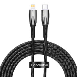 Baseus CADH000101 Lightning – USB-C PD laidas 20W 480Mb/ s 2m – juodas