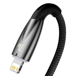 Baseus CADH000101 Lightning – USB-C PD laidas 20W 480Mb/ s 2m – juodas