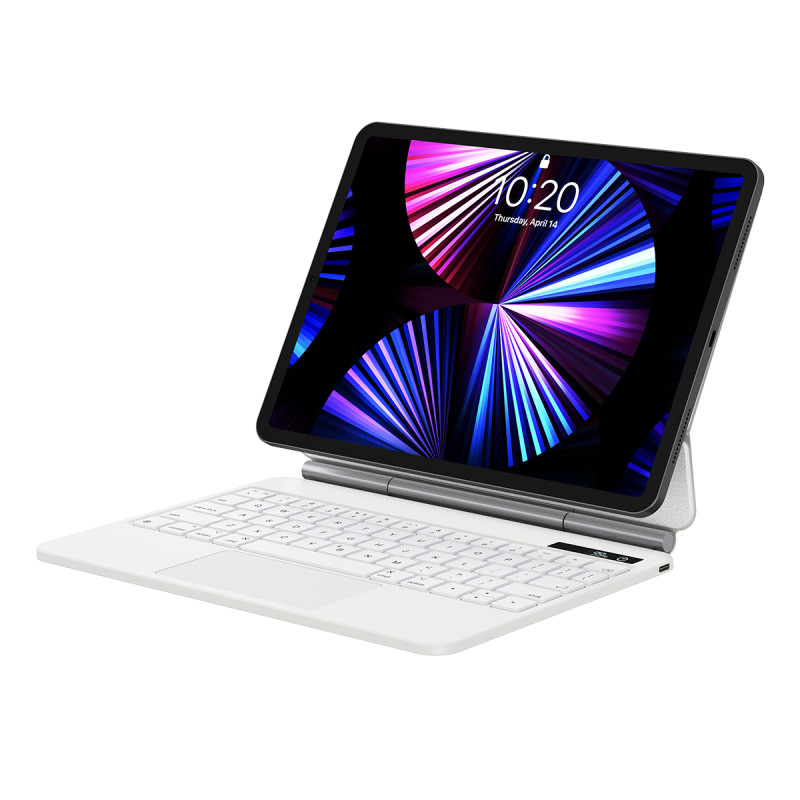 Magnetinis dėklas su klaviatūra iPad Pro 12.9& 39 & 39 Baseus Brilliance - baltas