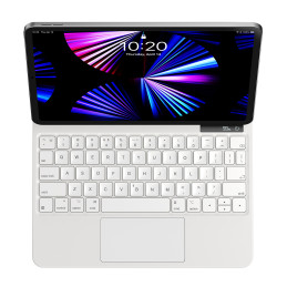 Magnetinis dėklas su klaviatūra iPad Pro 12.9& 39 & 39 Baseus Brilliance - baltas