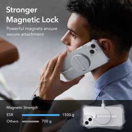 ESR Air Armor Halolock MagSafe dėklas iPhone 14 Pro - skaidrus