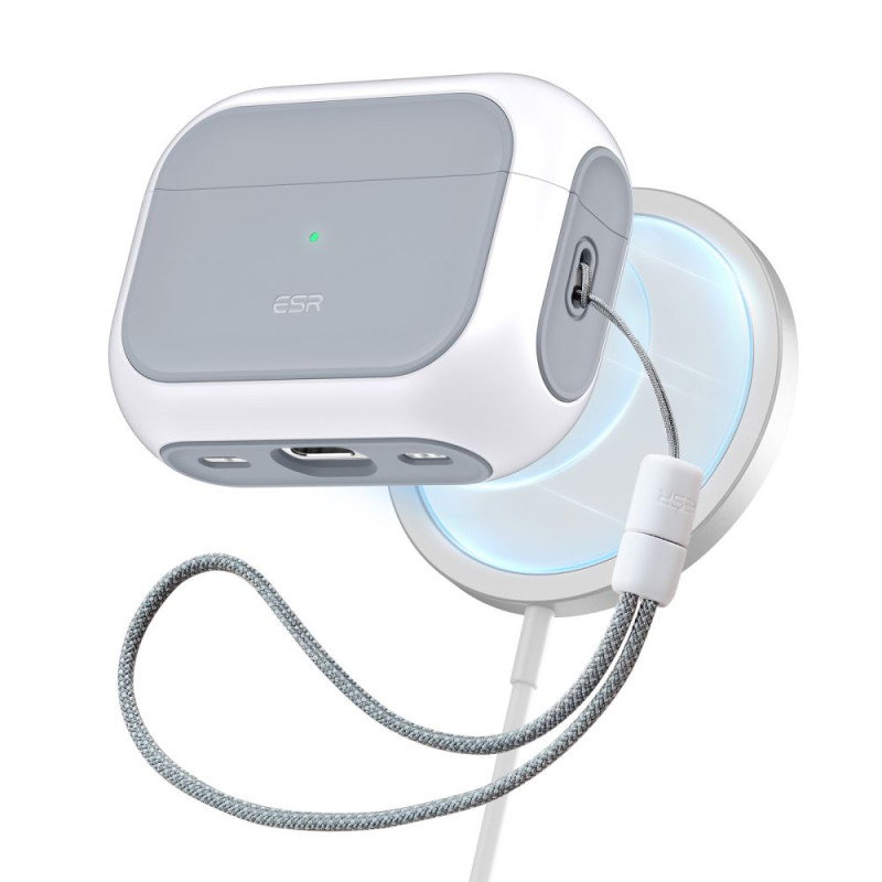 ESR Orbit Halolock su MagSafe, skirtas Apple AirPods Pro 1/ 2 – baltas