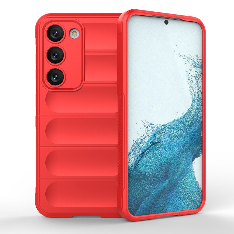 Magic Shield Case Samsung Galaxy S23+, lankstus, šarvuotas dangtelis, raudonas
