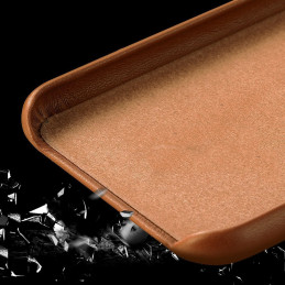 ECO Leather odinis dėklas, ekologiškos odos dangtelis iPhone 12 mini, tamsiai mėlynas