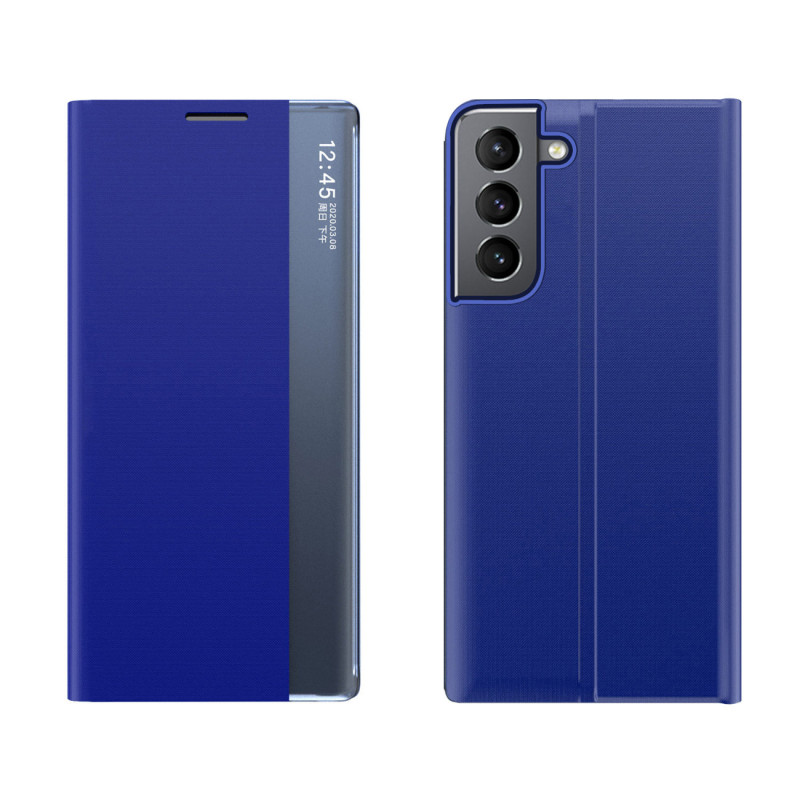 Naujas „Sleep Case“ dėklas, skirtas „Samsung Galaxy S23+“ dangteliui su atvartu, mėlynu stovu