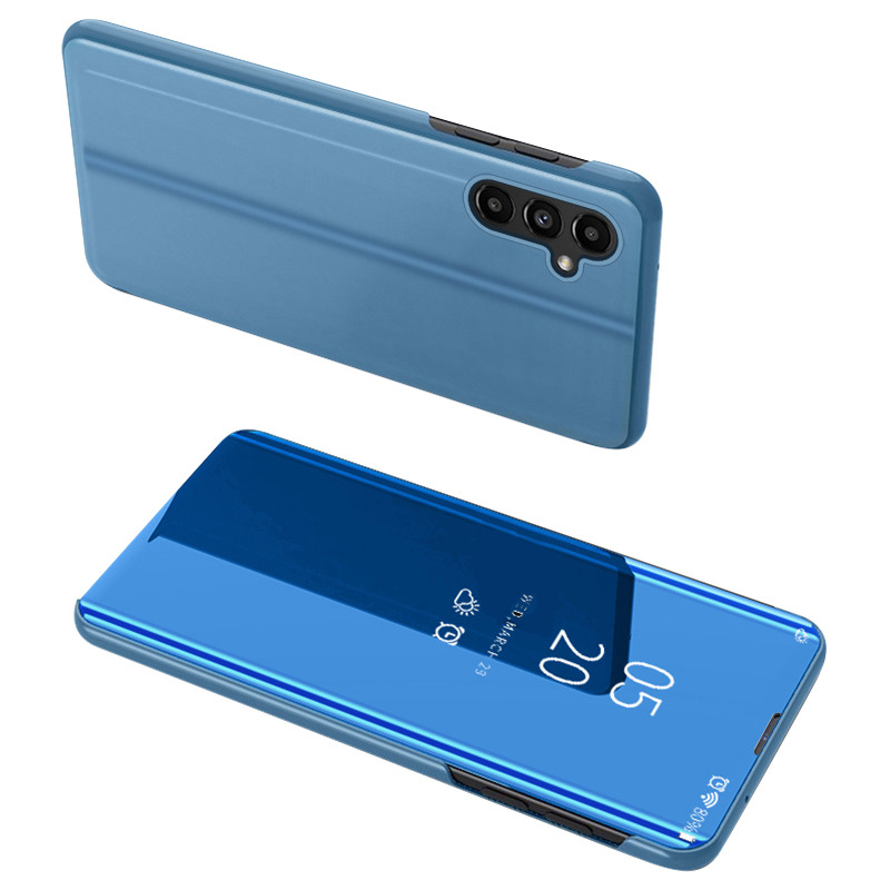 Clear View Case dėklas, skirtas Samsung Galaxy A14 dėklui su mėlynu atvartu
