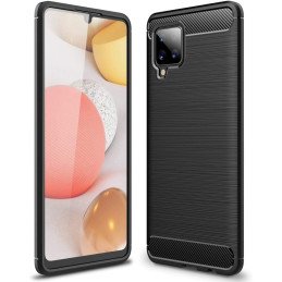 Carbon Case lankstus dangtelis Samsung Galaxy A42 5G juodas