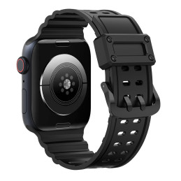 Dirželis Triple Protection Apple Watch SE dirželis, 9, 8, 7, 6, 5, 4, 3, 2, 1 (41, 40, 38 mm) apyrankė juoda