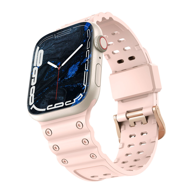 Dirželis Triple Protection Apple Watch SE dirželis, 9, 8, 7, 6, 5, 4, 3, 2, 1 (41, 40, 38 mm) apyrankė, rožinė