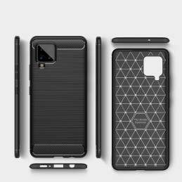 Carbon Case lankstus dangtelis, skirtas Samsung Galaxy A42 5G mėlynas