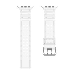 Dirželis su triguba apsauga Apple Watch Ultra Band, SE, 9, 8, 7, 6, 5, 4, 3, 2, 1 (49, 45, 44, 42 mm) apyrankė, skaidri