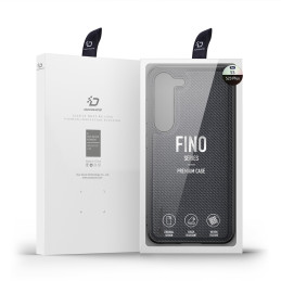 Dux Ducis Fino dėklas Samsung Galaxy S23+, dangtelis su silikoniniu rėmeliu, juodas