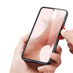 Dux Ducis Fino dėklas Samsung Galaxy S23+, dangtelis su silikoniniu rėmeliu, mėlynas
