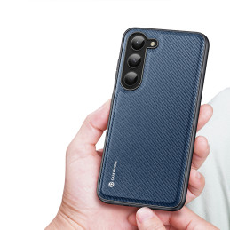 Dux Ducis Fino dėklas Samsung Galaxy S23+, dangtelis su silikoniniu rėmeliu, mėlynas
