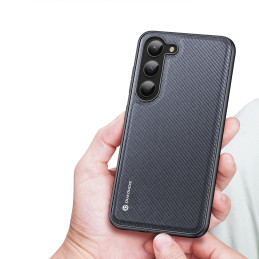 Dux Ducis Fino dėklas Samsung Galaxy S23+, dangtelis su silikoniniu rėmeliu, pilkas