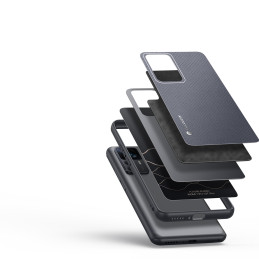 Dux Ducis Fino dėklas, skirtas Xiaomi 12T Pro / Xiaomi 12T dangtelis su silikoniniu rėmeliu pilkos spalvos