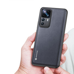 Dux Ducis Fino dėklas, skirtas Xiaomi 12T Pro / Xiaomi 12T dangtelis su silikoniniu rėmeliu pilkos spalvos