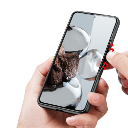 Dux Ducis Fino dėklas, skirtas Xiaomi 12T Pro / Xiaomi 12T dangtelis su silikoniniu rėmeliu pilkos spalvos