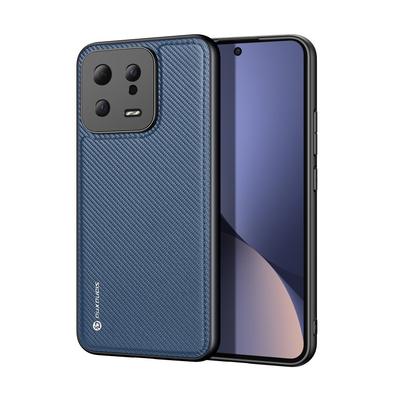 Dux Ducis Fino dėklas Xiaomi 13, dangtelis su silikoniniu rėmeliu, mėlynas