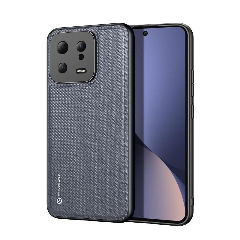 Dux Ducis Fino dėklas skirtas Xiaomi 13, dangtelis su silikoniniu rėmeliu, pilkas