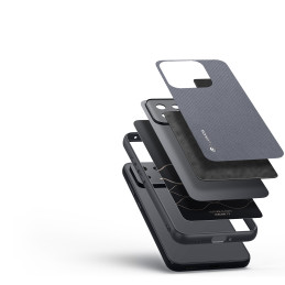Dux Ducis Fino dėklas skirtas Xiaomi 13, dangtelis su silikoniniu rėmeliu, pilkas