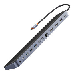 „Baseus EliteJoy Gen2“ universalus USB HUB 12in1 su USB-C laidu 25 cm nešiojamojo kompiuterio stovas USB-A / USB-C / DP ...