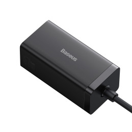 GaN5 tinklo įkroviklis Baseus CCGP110201 HUB HDMI 2x USB-C / USB-A / HDMI 4K 30Hz 1,5m - juodas + USB-C - USB-C laidas 1...