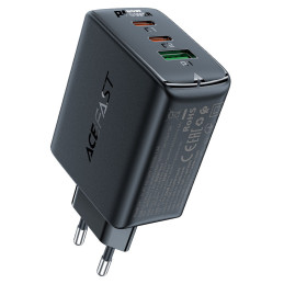 Acefast greitas GaN įkroviklis (2xUSB-C / USB-A) PPS / PD / QC4+ 65W juodas (A41)