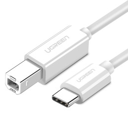 Ugreen kabelis spausdintuvui USB-C - USB-B 480Mb/ s 1m baltas (US241)