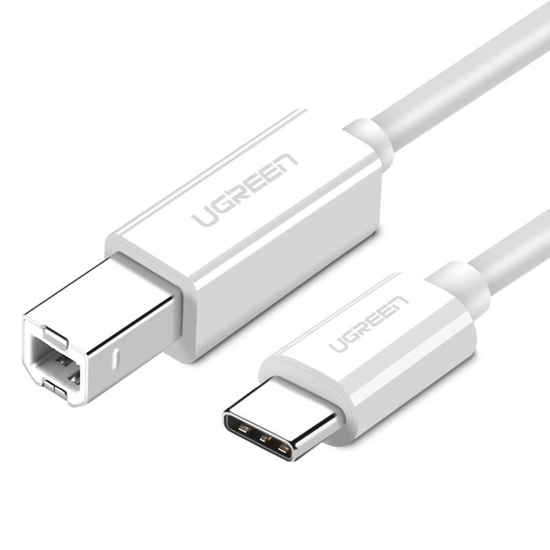Ugreen kabelis spausdintuvui USB-C - USB-B 480Mb/ s 1m baltas (US241)