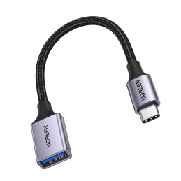 Ugreen OTG adapterio laidas USB-C (vyriškas) - USB-A (moteris) 5Gb/ s 0,15m juodas (US378)