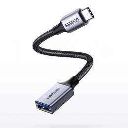 Ugreen OTG adapterio laidas USB-C (vyriškas) - USB-A (moteris) 5Gb/ s 0,15m juodas (US378)