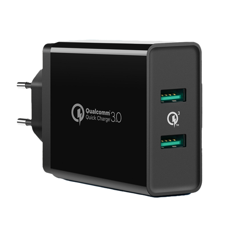 Ugreen sieninis įkroviklis 2xUSB-A 36W QC3.0 juodas (CD161)