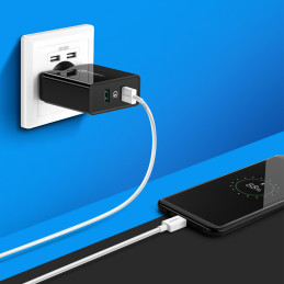 Ugreen sieninis įkroviklis 2xUSB-A 36W QC3.0 juodas (CD161)