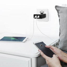 Ugreen sieninis įkroviklis 2xUSB-A 36W QC3.0 juodas (CD161)