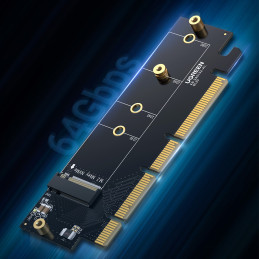 Ugreen CM465 PCIe 4.0 x4 iki M.2 NVMe M-Key išplėtimo kortelė – juoda