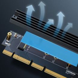 Ugreen CM465 PCIe 4.0 x4 iki M.2 NVMe M-Key išplėtimo kortelė – juoda