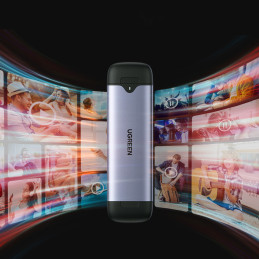 Ugreen pocket M.2 M-Key disko korpusas (USB-C / USB-A 10Gb/ s) pilkas (CM353)