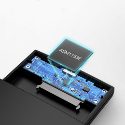 Ugreen kišeninis SSD / HDD disko korpusas 2,5 colio USB 3.0 SATA juodas (CM237)