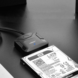 Ugreen adapterio laidas 2,5 colio / 3,5 colio diskui (USB-A 3.0 – SATA) juodas (CR108)