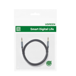 Ugreen AUX garso laidas, tiesus kištukas, mini lizdas 3,5 mm, 1 m mėlynas (AV112)