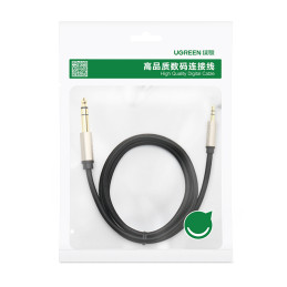 Ugreen AV127 10625 garso TRS kabelio mini lizdas 3,5 mm / lizdas 6,35 mm 1 m - pilkas