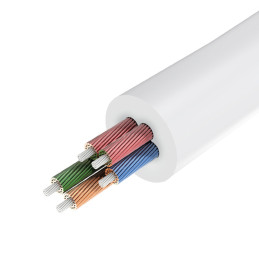 Ugreen kabelio ausinių skirstytuvo mini lizdas 3,5 mm - 2 x mini lizdas 3,5 mm (2 x stereo išvestis) 20 cm baltas (AV134...