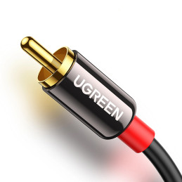 Ugreen AV116 10583 garso mini jack kabelis 3,5 mm (vyras) / 2RCA (vyras) 1,5 m - juodas