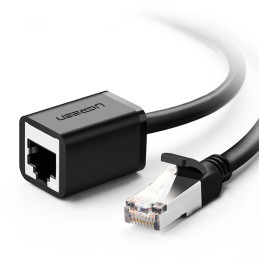 Ugreen NW112 11278 Tinklo Ethernet kabelis RJ45 (moteris) - RJ45 (vyriškas) F/ UTP Kat. 6 1 Gbps 0,5 m - juoda