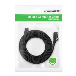 Ugreen interneto Ethernet pataisos laidas U/ FTP Kat. 7 10 Gb/ s plokščias 0,5 m juodas (NW106)